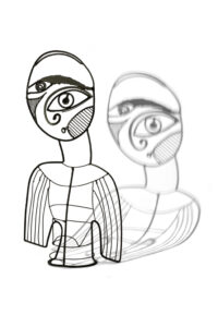 Young Man, Welded Steel, 18″X10″x6″